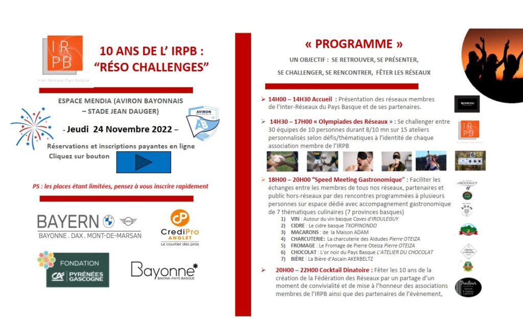 RESO CHALLENGES IRPB 10ANS INSCRIVEZ VOUS
